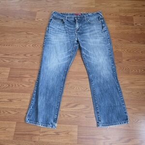 Guess Men's Del Mar Fit Slim Straight Jeans 36x28 Light Wash Blue Denim Classic